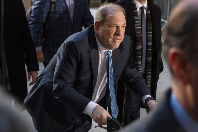 Harvey Weinstein arrives at New York Criminal Court for another day of jury deliberations in his sexual assault trial in the Manhattan borough of New York City