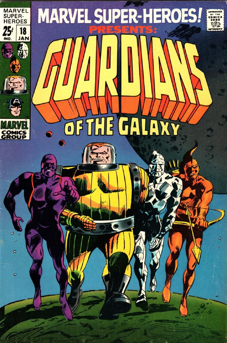 Marvel Super-Heroes #18, first appearance of the Guardians of the Galaxy. 