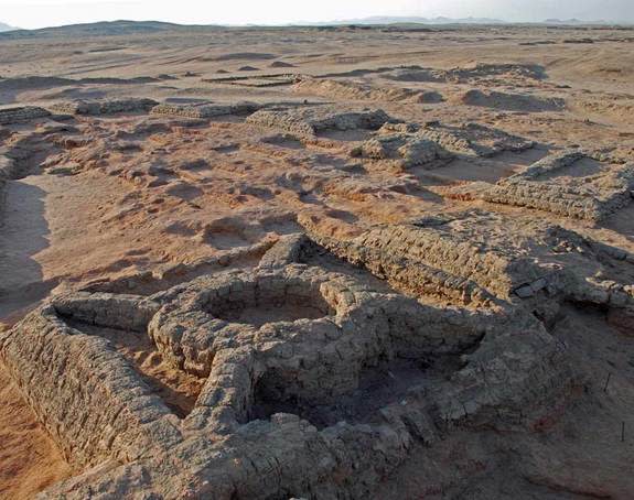 Among the discoveries are pyramids with a circle built inside them, cross-braces connecting the circle to the corners of the pyramid. Outside of Sedeinga only one pyramid is known to have been built in this way. (Vincent Francigny/SEDAU) <br> <br> <a href="http://www.livescience.com/26900-ancient-pyramids-sudan.html" rel="nofollow noopener" target="_blank" data-ylk="slk:Click here for the full story at LiveScience.com;elm:context_link;itc:0;sec:content-canvas" class="link ">Click here for the full story at LiveScience.com</a>