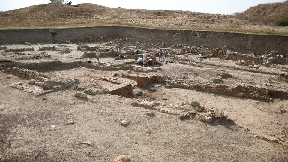 Archaeologists unearthed the ruins of the synagogue at the vast Phanagoria archaeological site on the Taman Peninsula on Russia's Black Sea coast.