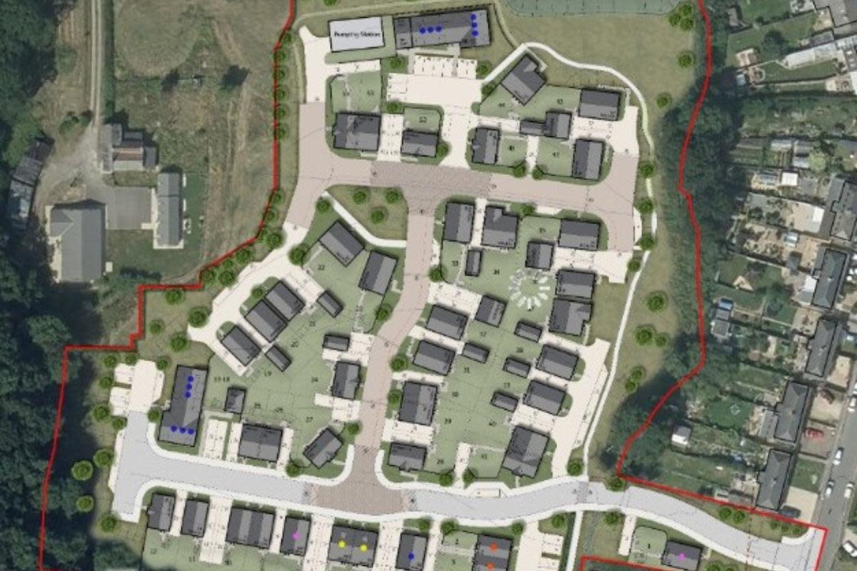 The revised plans for 54 homes on Orchard Vale in Midsomer Norton. <i>(Image: Stantec)</i>