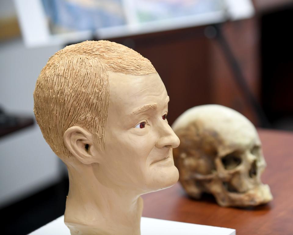The Stark County Sheriff's Office has identified a man whose body was recovered next to an oil well in March 2020 in Pike Township. This forensic reconstruction was released in 2021 when authorities asked for help in the case.
