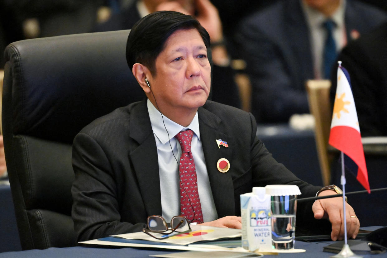 FILE PHOTO: Philippines' President Ferdinand Marcos Jr. attends a session of the ASEAN-Japan Commemorative Summit Meeting at the Hotel Okura Tokyo in Tokyo, Japan, December 17, 2023. KAZUHIRO NOGI/Pool via REUTERS/File Photo