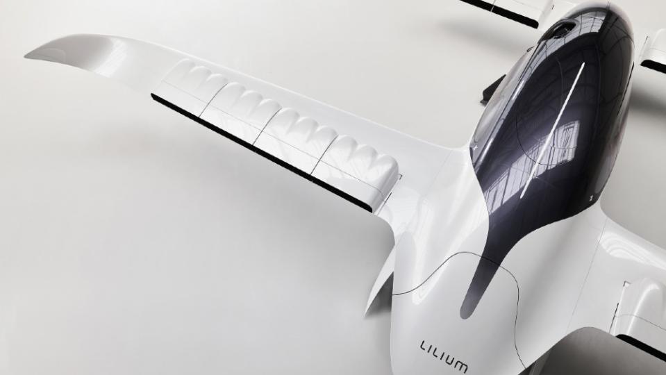 The seven-seater is the fifth generation of Lilium jet. The company says it will build the first prototype for final type certification next year. - Credit: Courtesy Lilium