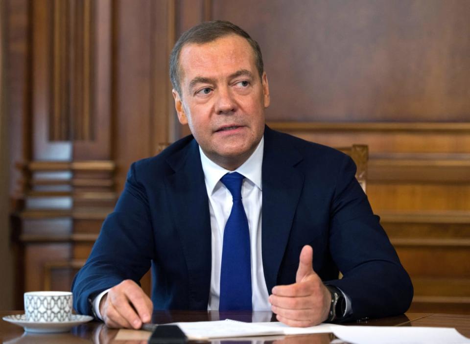 <div class="inline-image__caption"><p>Deputy head of Russia's Security Council Dmitry Medvedev.</p></div> <div class="inline-image__credit">Yekaterina Shtukina/Pool via Reuters</div>
