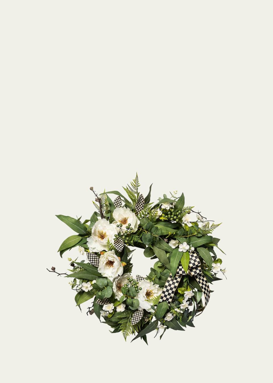 <p><a href="https://go.redirectingat.com?id=74968X1596630&url=https%3A%2F%2Fwww.bergdorfgoodman.com%2Fp%2Fmackenzie-childs-courtly-peony-wreath-prod184540312&sref=https%3A%2F%2Fwww.elledecor.com%2Fshopping%2Fg21206683%2Fsummer-wreaths%2F" rel="nofollow noopener" target="_blank" data-ylk="slk:Shop Now;elm:context_link;itc:0;sec:content-canvas" class="link ">Shop Now</a></p><p>Courtly Peony Wreath</p><p>bergdorfgoodman.com</p><p>$229.00</p>