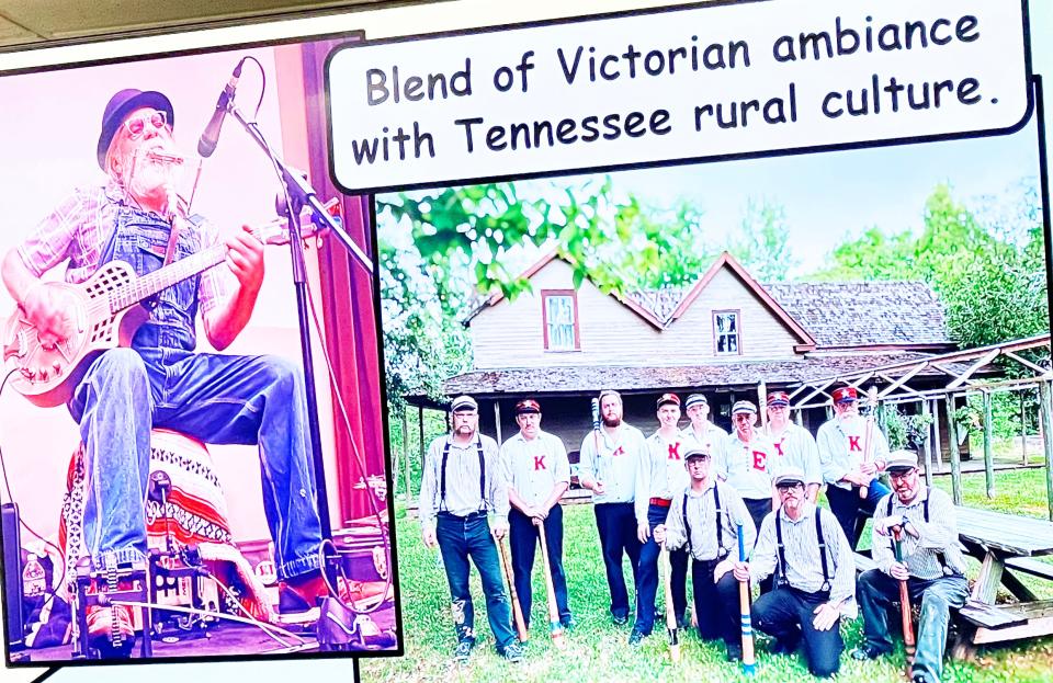 Fred Bailey describes Rugby in his slide as a “blend of Victorian ambiance with Tennessee rural culture.”