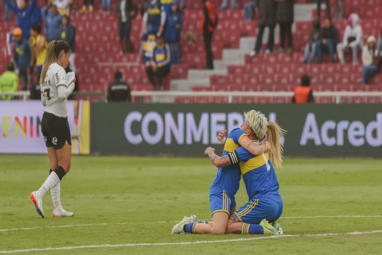 Yamila Rodríguez y Camila Gómez Ares festejan la clasificación a semifinales de la Libertadores