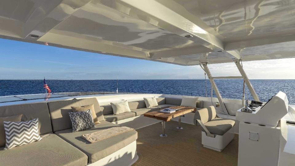Open space on the flybridge. - Credit: Courtesy Silent Yachts