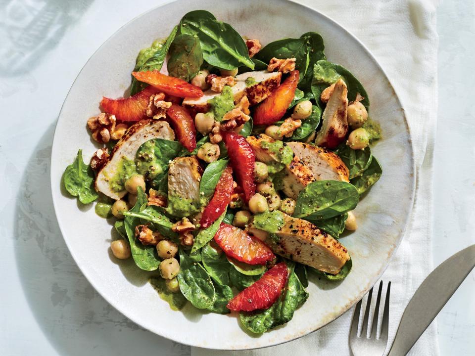 Chickpea Spinach Salad