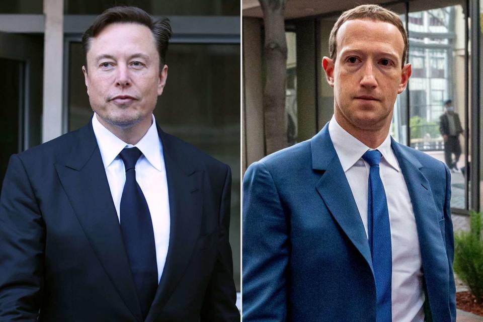 <p>Justin Sullivan/Getty;  David Paul Morris/Bloomberg via Getty</p> Elon Musk, Mark Zuckerberg