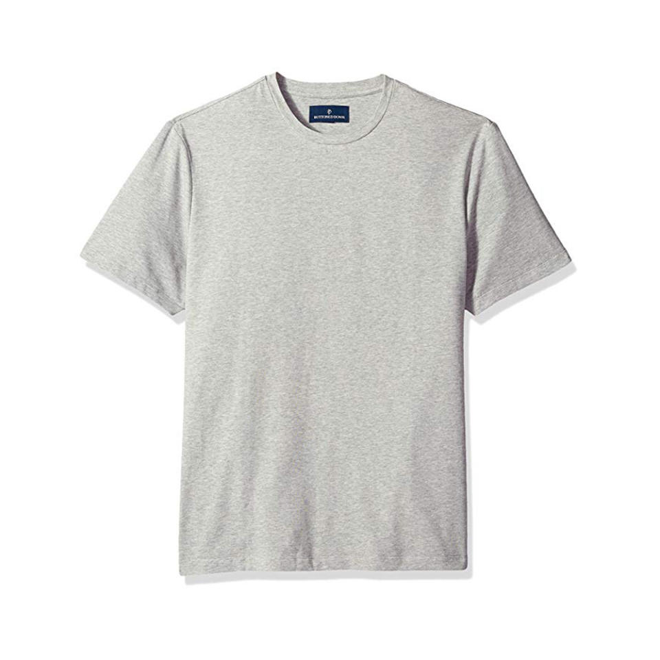 Buttoned Down Short-Sleeve Crew Neck Supima Cotton Stretch T-Shirt. (Photo: Amazon)