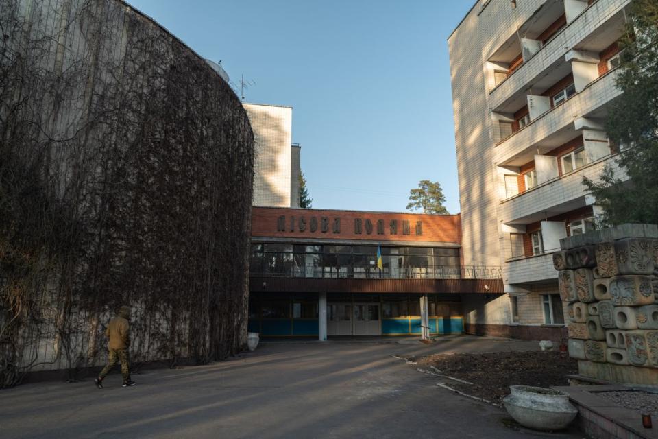 Forest Glade, Ukraine's first state-owned medical center specializing in treating psychotrauma, located in a Kyiv suburb on March 7, 2024. (Liza Pyrozhkova / The Kyiv Independent)