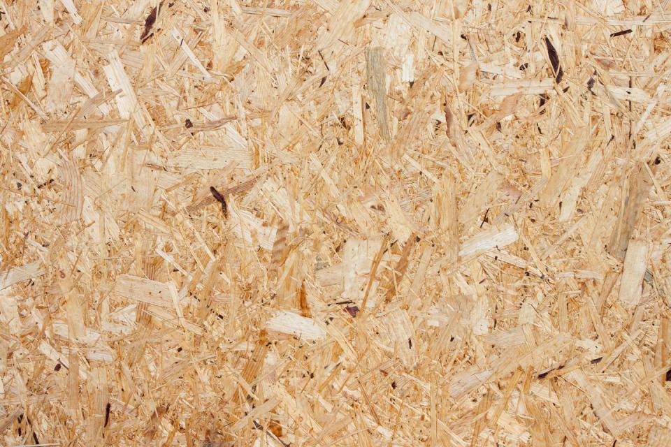recycled compressed wood chippings board background