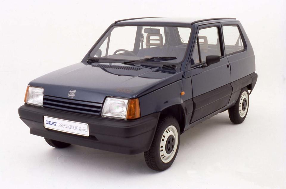 <p>Of the 770,000 or so Seat Marbellas produced between 1986 and 1998, around <strong>10,000 were sold in the UK.</strong> Obviously based on the Fiat Panda, the Marbella had to make do with the old Fiat 850 engine and leaf springs, but it’s a quirky classic, if you fancy rekindling memories of a cheap package holiday in Spain.</p>