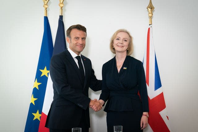 Liz Truss and Emmanuel Macron