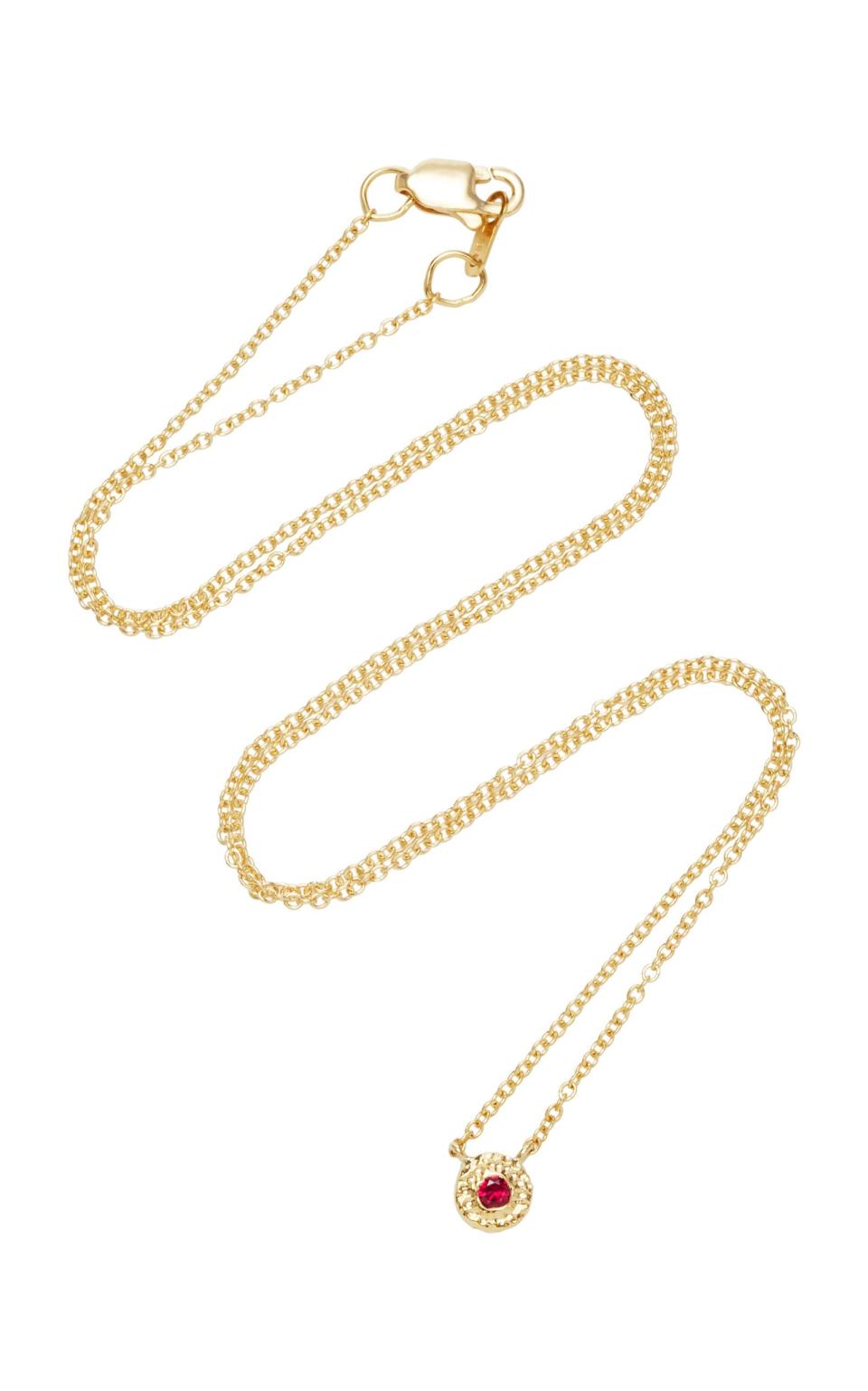18K Gold Ruby Necklace by Octavia Elizabeth