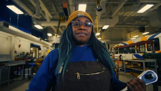 Saedene Simmons is one of the first African Nova Scotian women to study heavy-duty equipment and truck and transport repair at NSCC. (CBC - image credit)