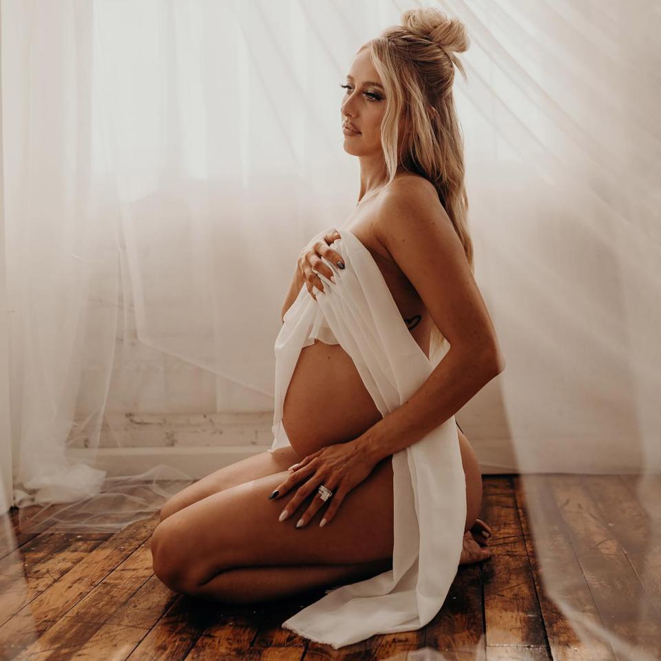 Brittany Mahomes Poses Nude in Maternity Photoshoot as She and Husband Patrick Mahomes Await Baby No. 2. https://www.instagram.com/p/ClcKmq3pEMw/. Brittany Mahomes/Instagram