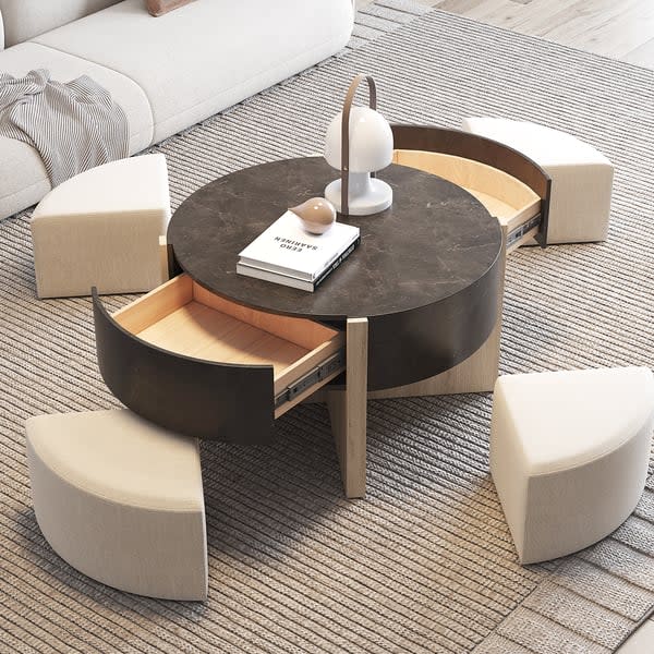 <p><a href="https://go.redirectingat.com?id=74968X1596630&url=https%3A%2F%2Fwww.homary.com%2Fitem%2Fround-nesting-coffee-table-with-4-stool-2-drawers-in-distressed-gray-43728.html&sref=https%3A%2F%2Fwww.housebeautiful.com%2Fshopping%2Ffurniture%2Fg46993207%2Fcoffee-table-with-stools%2F" rel="nofollow noopener" target="_blank" data-ylk="slk:Shop Now;elm:context_link;itc:0;sec:content-canvas" class="link ">Shop Now</a></p><p>Nesting Coffee Table</p><p>homary.com</p><p>$799.99</p>
