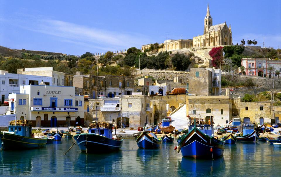 Mgarr Harbour and Our Lady of Lourdes