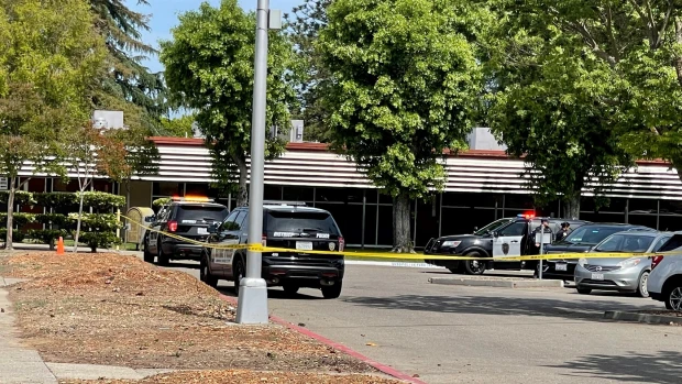 A photo of the scene at Stagg High School.  / Credit: CBS Sacramento