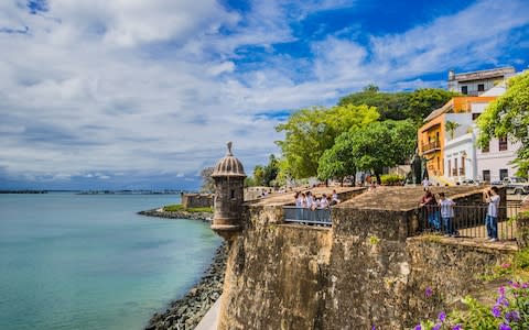 Old San Juan's city walls, Puerto Rico - Credit: Getty