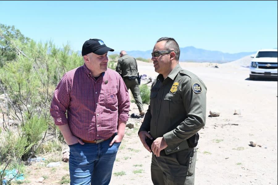 Illinois Congressman Eric Sorensen (D-Illinois,) left, is back from a bipartisan trip to the border. (contributed photo)