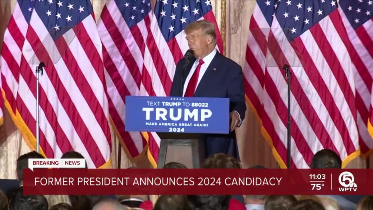 Former President Trump announces 2024 candidacy [Video]