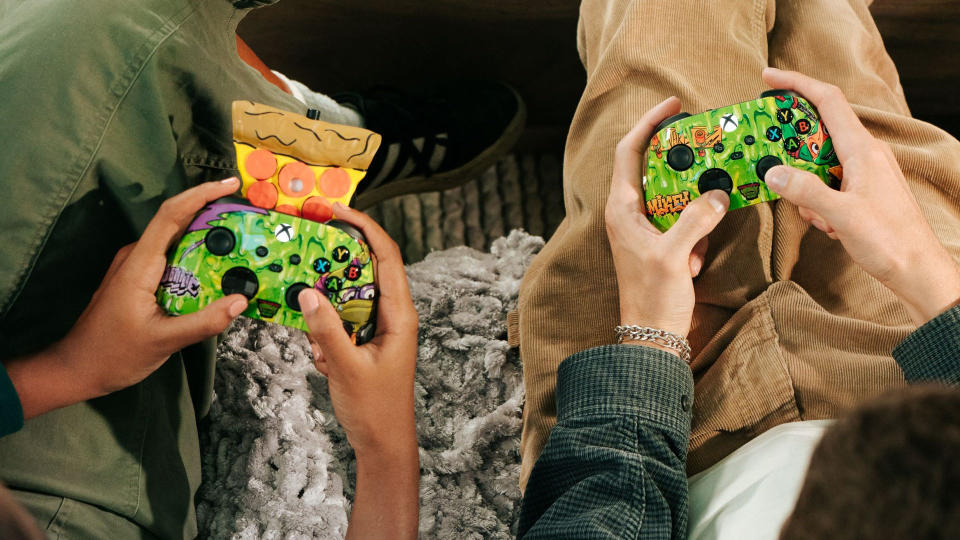 Xbox teams up with TMNT for the first ever pizza scented controller.