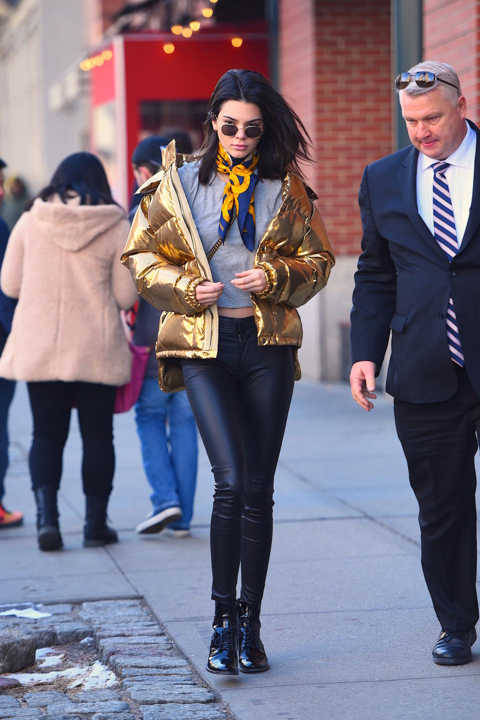 Kendall Jenner strolling through Manhattan in New York City in January 2017.