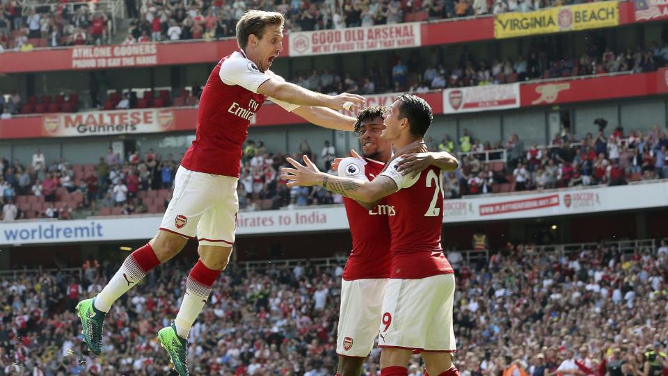 Nacho Monreal opened the scoring in Arsenal’s 4-1 win over West Ham.