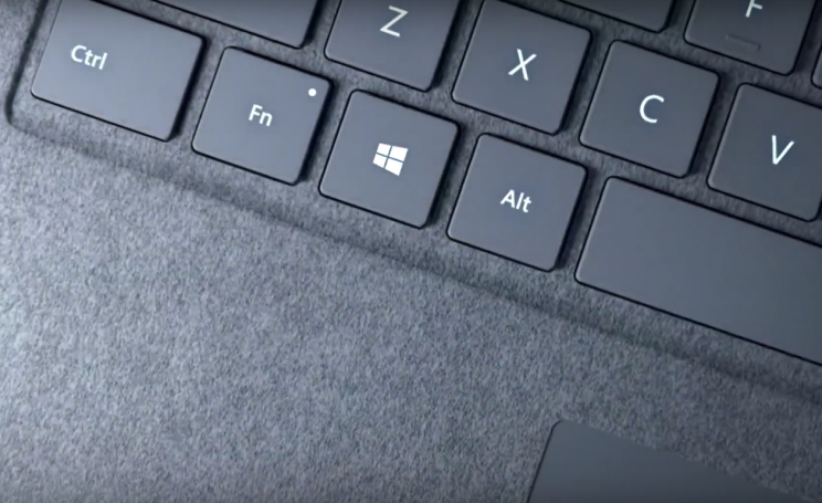The Surface Laptop keyboard.