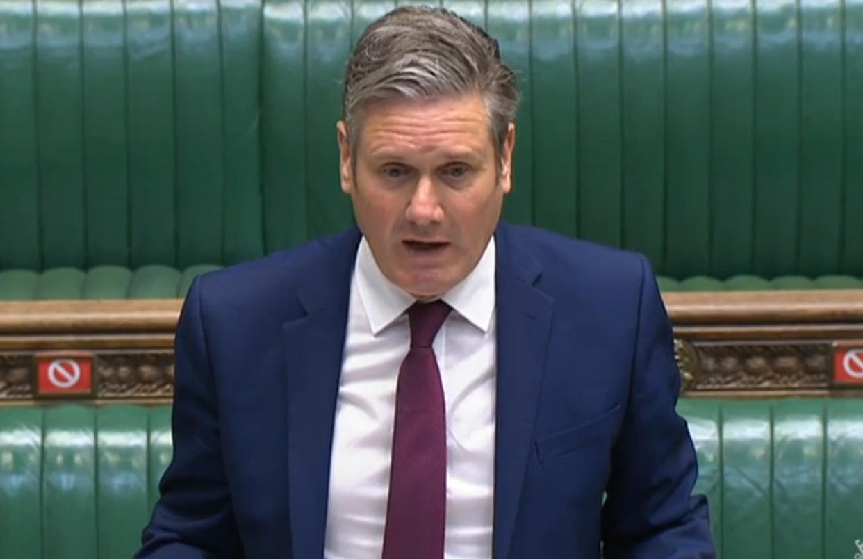 Labour leader Sir Keir Starmer speaks during Prime Minister's Questions in the House of Commons, London. Picture date: Wednesday May 26, 2021.