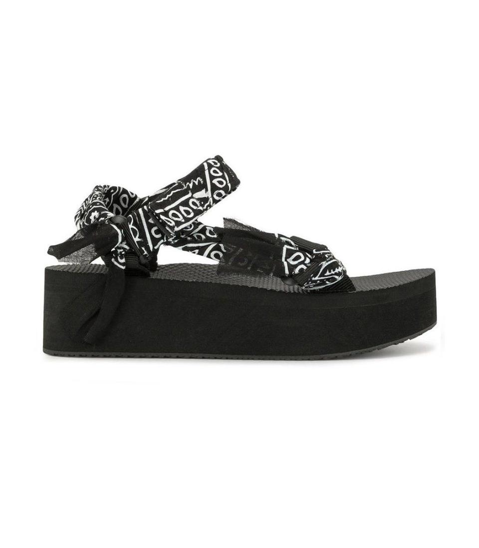 2) Trekky Platform Bandana Print Sandals