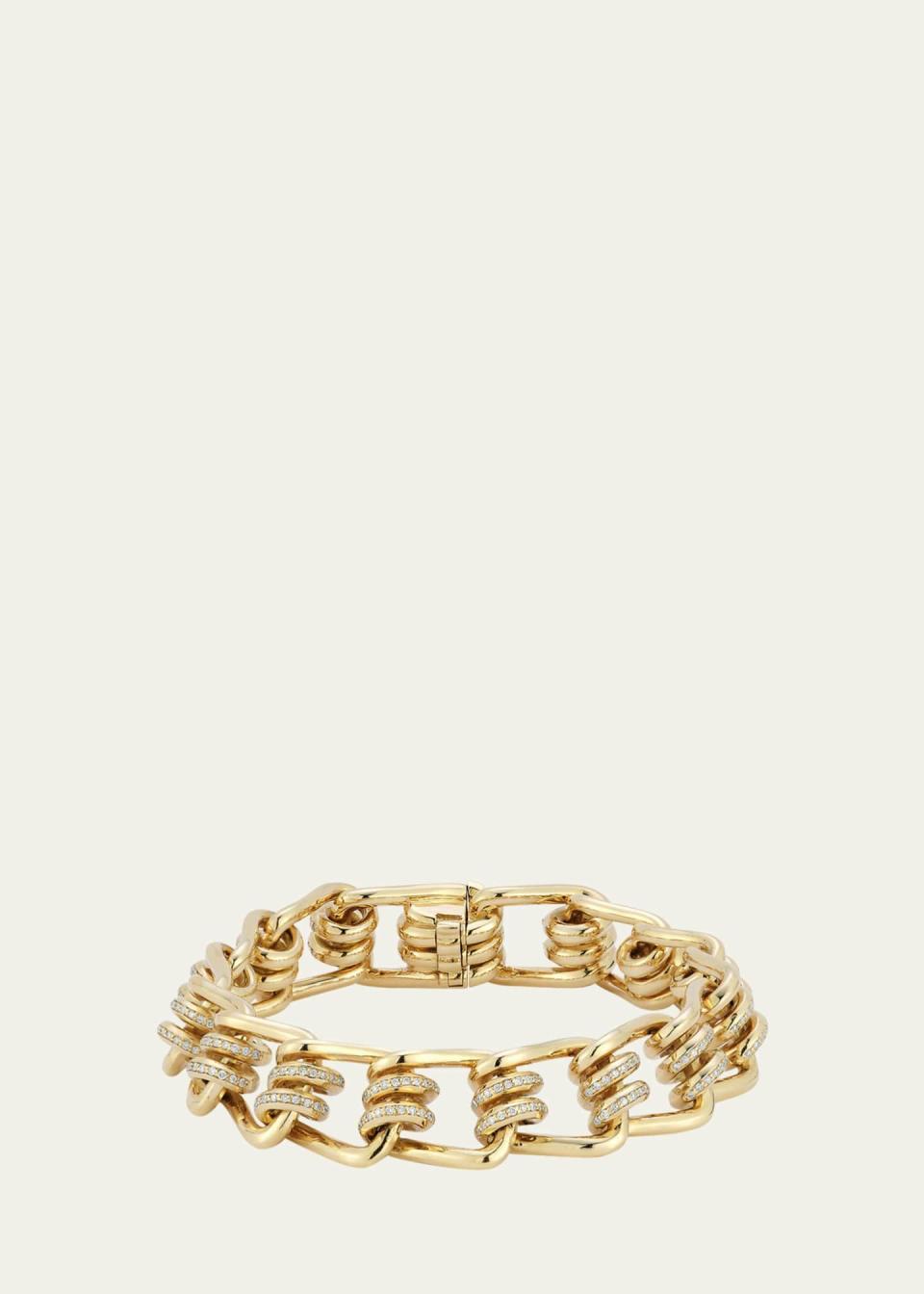 <p><a href="https://go.redirectingat.com?id=74968X1596630&url=https%3A%2F%2Fwww.bergdorfgoodman.com%2Fp%2Fwalters-faith-huxley-18k-yellow-gold-diamond-coil-link-bracelet-size-6-5-prod182490039&sref=https%3A%2F%2F" rel="nofollow noopener" target="_blank" data-ylk="slk:Shop Now;elm:context_link;itc:0;sec:content-canvas" class="link ">Shop Now</a></p><p>Huxley 18K Yellow Gold Diamond Coil Link Bracelet, Size 6.5</p><p>bergdorfgoodman.com</p><p>$18250.00</p><span class="copyright">Bergdorf Goodman</span>