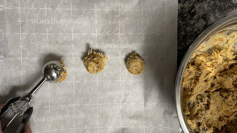 balls of cookie dough