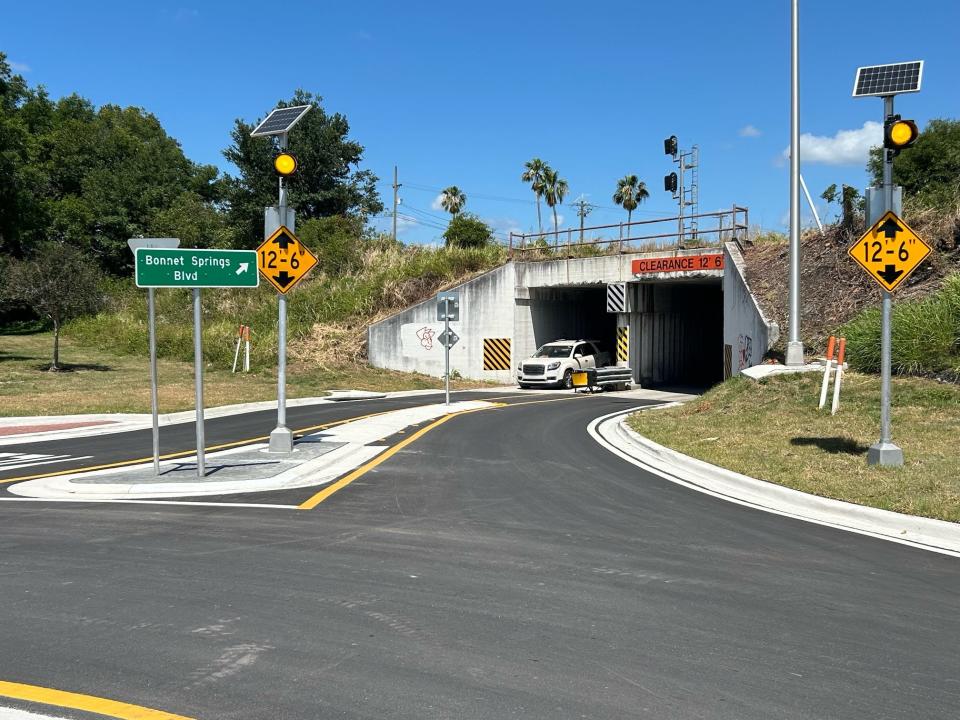 The CSX bridge over Sloan Avenue offers only 12 feet six inches of clearance. The Florida Department of Transportation requires 16 feet of clearance, and CSX requires 16.5. Lakeland also hopes to add a future pedestrian path under the bridge to Bonnet Springs Park. The current bridge is too narrow to allow for safe foot traffic.