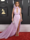 <p>Jennifer Lopez proved she’s still in the fashion game at this year’s Grammy Awards, as she donned a lilac-hued Ralph and Russo dress complete with a ruffled neckline.<br><br>The singer accessorised the look with a co-ordinating glittery clutch and heels. <em>[Photo: Getty]</em> </p>