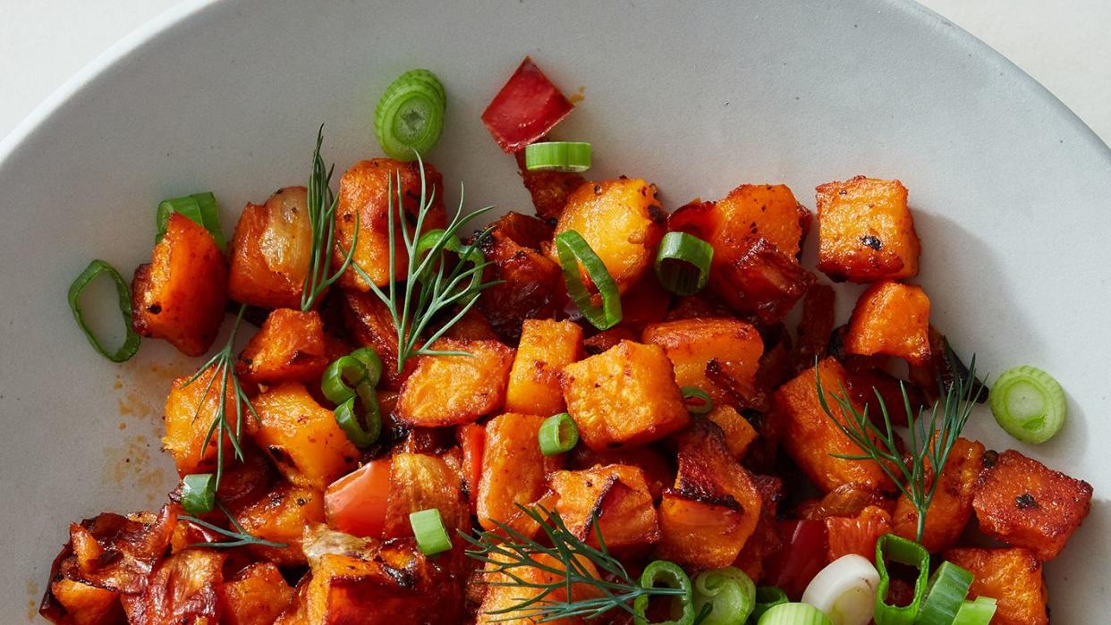 air fryer sweet potato hash