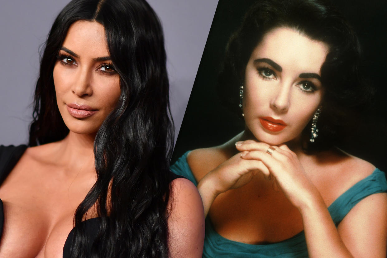 Kim Kardashian and Elizabeth Taylor.