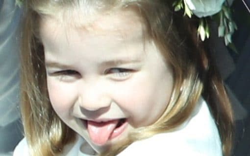 Princess Charlotte stuck her tongue out - PA