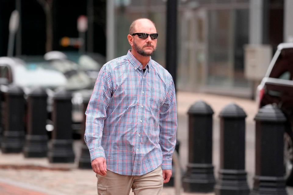 PHOTO: Jack Michael Teixeira, father of Massachusetts Air National Guardsman Jack Teixeira, arrives at federal court in Boston, Mar. 4, 2024. (Steven Senne/AP)