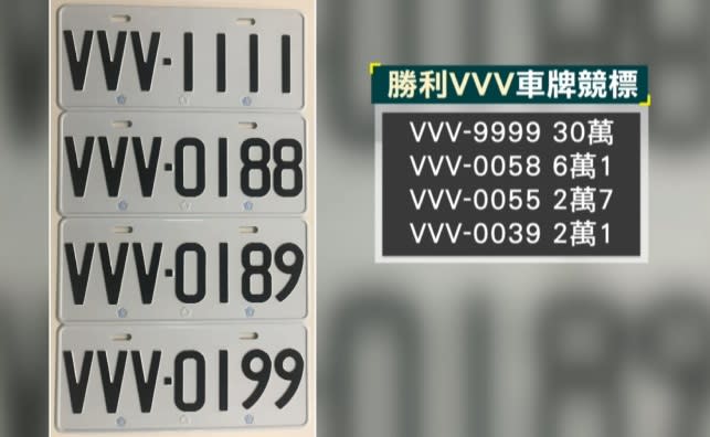 VVV的車牌，十分罕見。（圖／東森新聞）