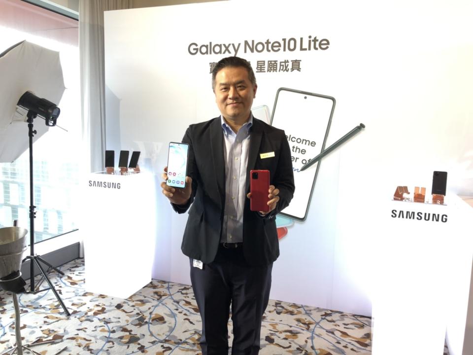 ▲三星「Galaxy Note10 Lite」正式在台上市。（記者趙毓琪攝）