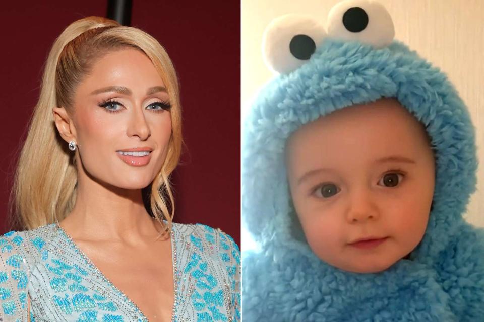 <p>Emma McIntyre/Getty Images; Paris Hilton TikTok</p> Paris Hilton and her adorable cookie monster! 