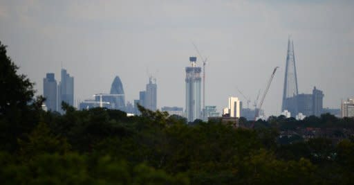 View of the London skyline on the day that Europe's tallest skyscraper, The Shard (R), opened. The Shard was inaugurated on Thursday in a dazzling sound and light show befitting its status as the capital's brashest and most controversial building