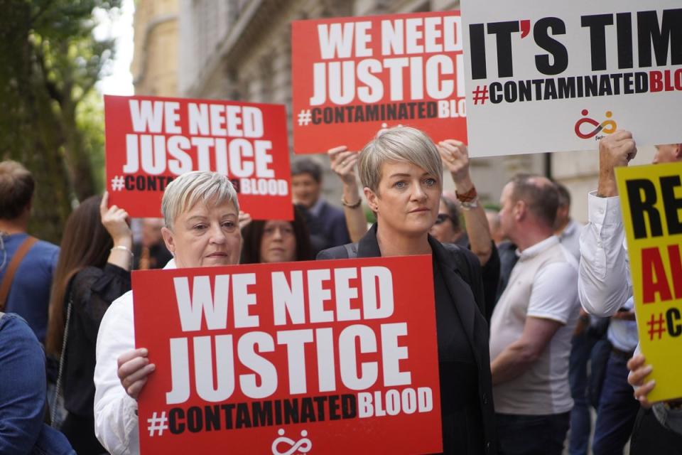 People were infected with HIV and hepatitis C through contaminated blood and blood products between the 1970s and early 1990s (PA Archive)