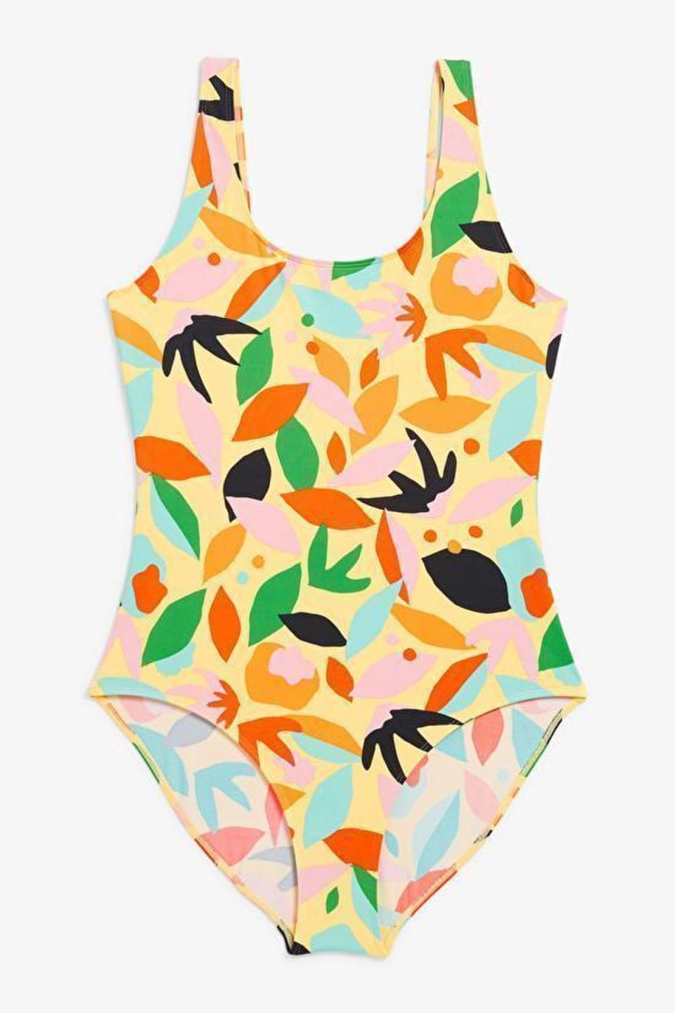 Deep Back Swimsuit, £25, Monki: 