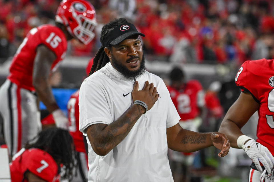 Jarvis Jones was arrested Friday night before Georgia's season opener on Saturday. (John Adams/Icon Sportswire via Getty Images)